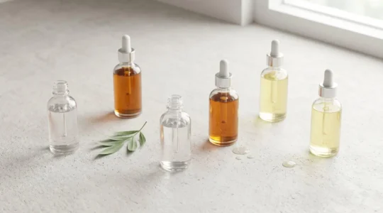 Collection de sérums cosmétiques aux actifs variés pour le soin du visage